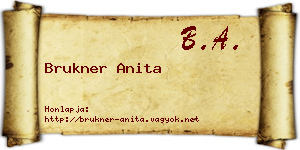 Brukner Anita névjegykártya